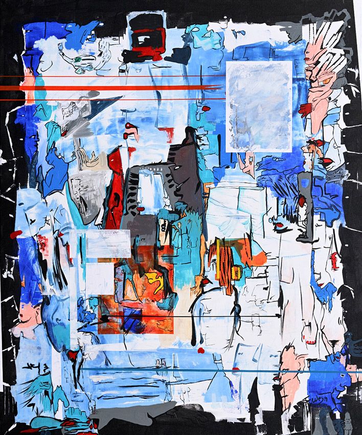 Fluister, schilderij van Franky Weyn
