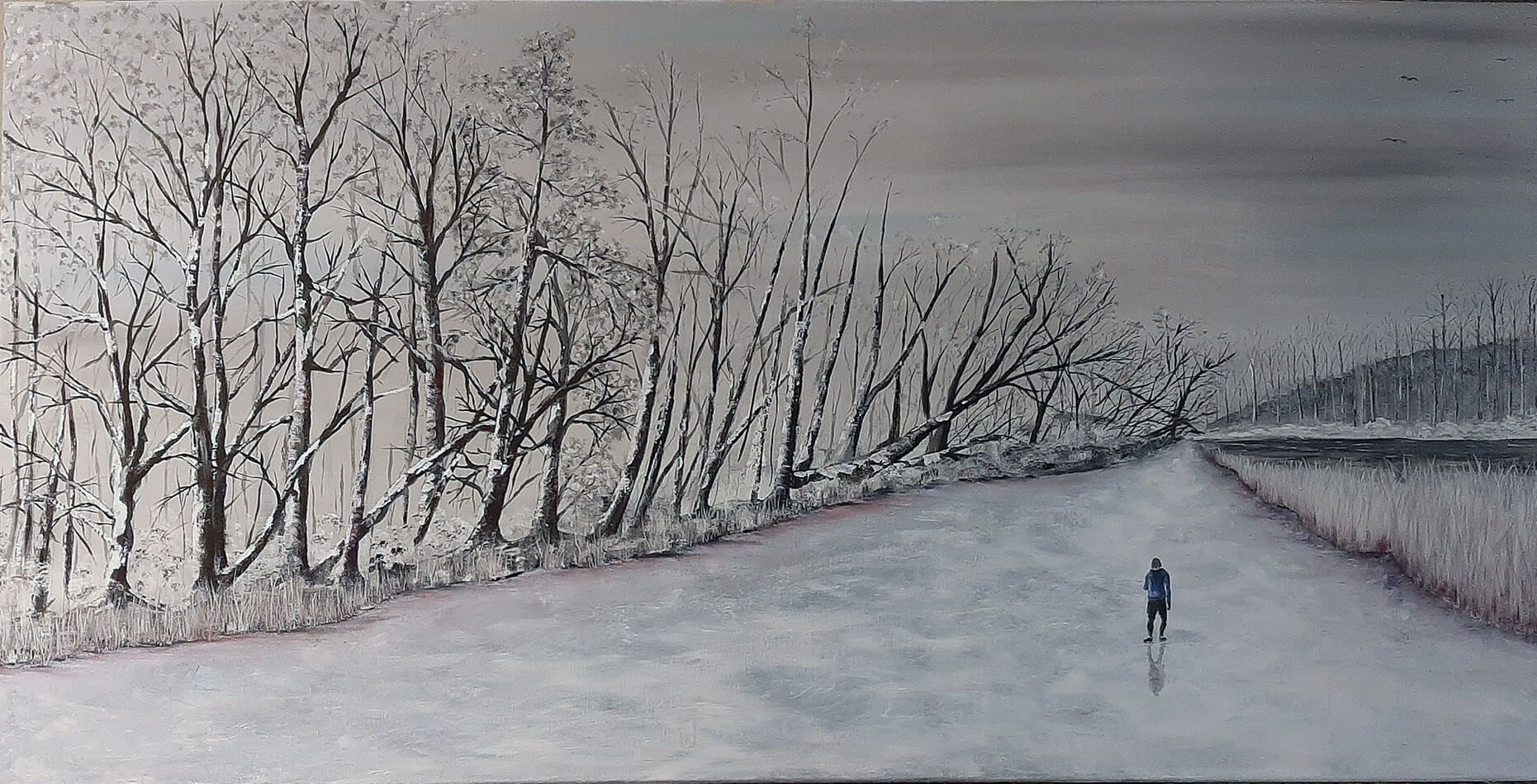 Schilderij van een winterlandschap door Toon Van Gysel